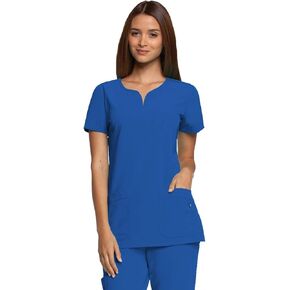 BARCO Grey's Anatomy Scrubs Signature - Callie Scrub Top للنساء، رقبة مدببة من الألياف اللدنة المطاطية للسيدات