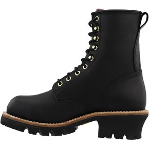 Chippewa Womens Tinsley 8 Inch Waterproof Steel Toe Work Safety Shoes Casual - Black