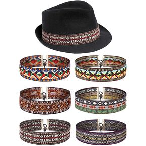 Yuxung 6 Pieces Western Style Hat Band Cowgirl Cowboy Hat Band Adjustable Cowboy Hat Belts for Men and Women in Saudi Arabia