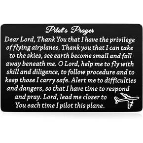 SRACU Aviation Gifts Pilot Gifts for Pilots Prayer Wallet Card Flight Attendant Gift Pilot Graduation Gift Future Pilot Gift New Pilot Gift in Kuwait
