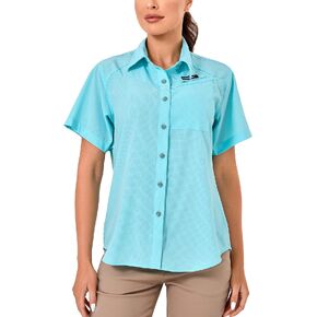 Little Donkey Andy Women's UPF 50 UV Protection Shirt, Breathable Short Sleeve Fishing Hiking Shirts, Quick Dry