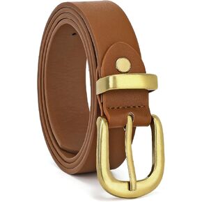 JASGOOD Women's Leather Belt for Jeans Pants Dress, Fashion Gold Buckle Ladies Waist Belt in Kuwait