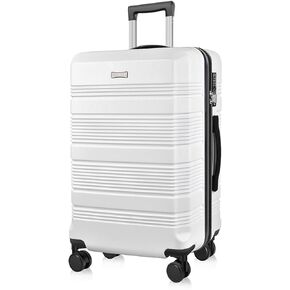 28" Expandable Luggage, Lightweight ABS+PC Carrying Suitcase with TSA Lock, Hard Case Luggage with Swivel Wheels (Black, 28" Check in)
