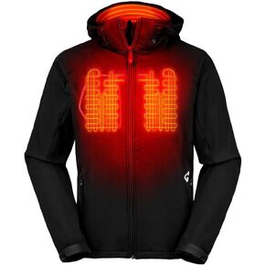 سترة Gerbing الرجالية Torrid 2.0 Softshell ساخنة - ملابس ساخنة تعمل بالبطارية 7 فولت للرياضات الشتوية والتخييم والصيد in Saudi Arabia