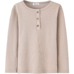 قميص Henley للأطفال الصغار من Enfants Cheris بأكمام طويلة للأولاد من عمر 2 إلى 7 سنوات