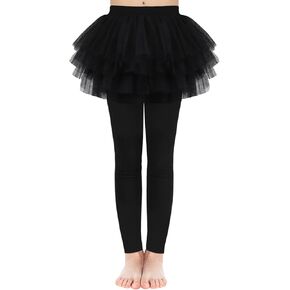 JOCMIC Toddler Girls Tutu Skirt Leggings Pant with Ruffle Kids Footless Culotte