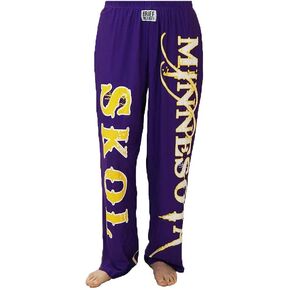 BRIEF INSANITY Minnesota Skol Football Pajama Lounge Pants | Comfortable Sleek PJ Bottoms
