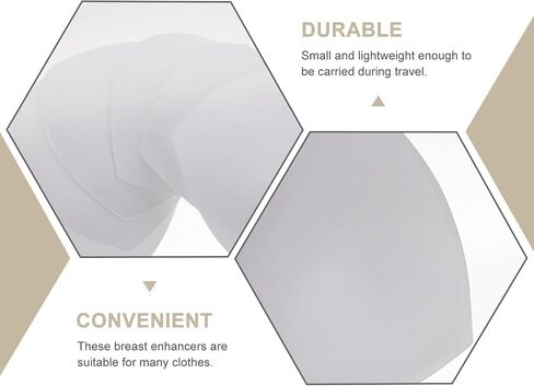 3 Pairs Push Up Swimsuit Pads, Bra Liners, Removable Bra Cups, Sports Bra Inserts Pads, Bra Insert, Sports Bra Padding Inserts (White) in Saudi Arabia