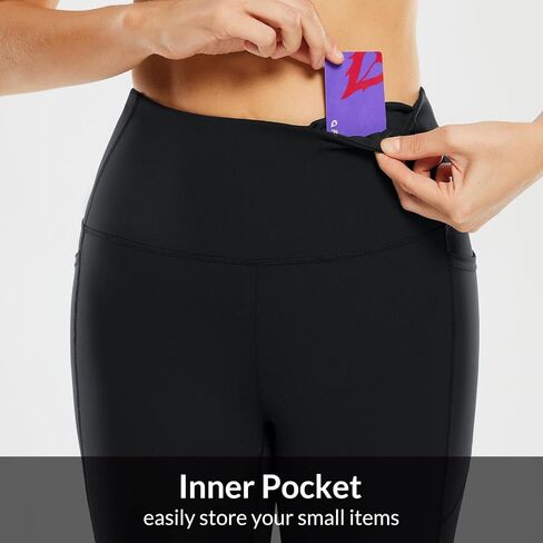 BALEAF Women's Sweatleaf Knee Length Capri Leggings Yoga Workout Exercise Pants for Casual Summer with Pockets in Saudi Arabia