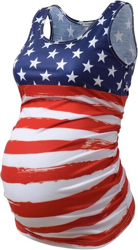 GINKANA Maternity Tank Tops Sleeveless Ruched Basic Tops Maternity Shirt Vest Mama Clothes in Saudi Arabia