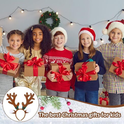 Yunsailing 20 Pcs Reindeer Antlers Headband Bulk Christmas Deer Antlers Headbands Reindeer Antler Headpiece Deer Costume Headwear for Adults and Kids Christmas Party Cosplay Decoration in Saudi Arabia