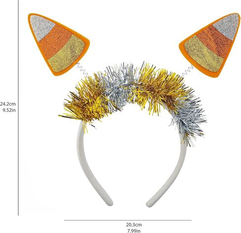 LUX ACCESSORIES Halloween Festive Candy Corn Boppers Fashion Headband in Kuwait