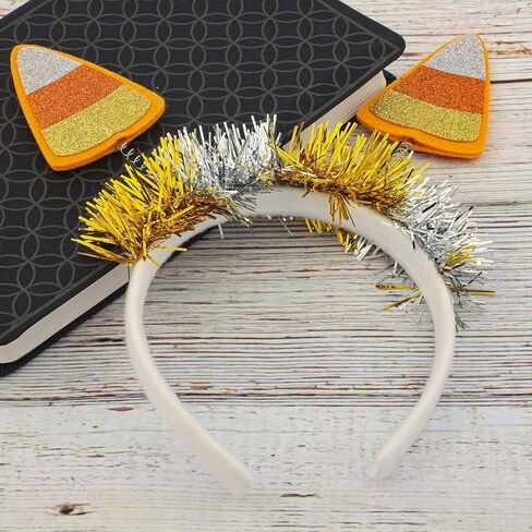 LUX ACCESSORIES Halloween Festive Candy Corn Boppers Fashion Headband in Kuwait