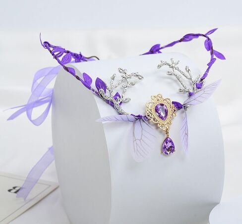 GICEY Fairy Crowns for Women Handmade Elf Crown Headpiece Renaissance Accessories Women Fairy Accessories for Ren Faire Dress in Saudi Arabia