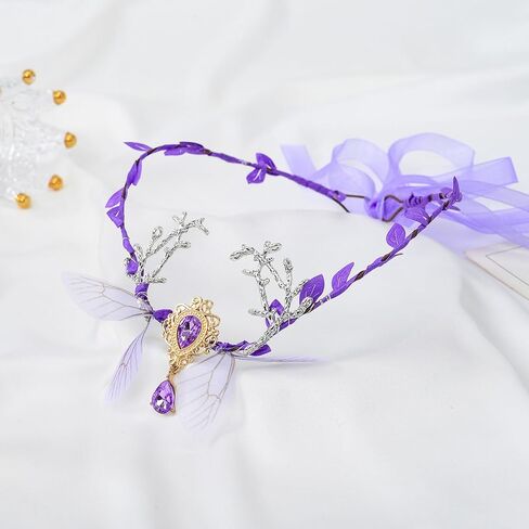 GICEY Fairy Crowns for Women Handmade Elf Crown Headpiece Renaissance Accessories Women Fairy Accessories for Ren Faire Dress in Saudi Arabia