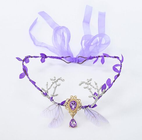GICEY Fairy Crowns for Women Handmade Elf Crown Headpiece Renaissance Accessories Women Fairy Accessories for Ren Faire Dress in Saudi Arabia