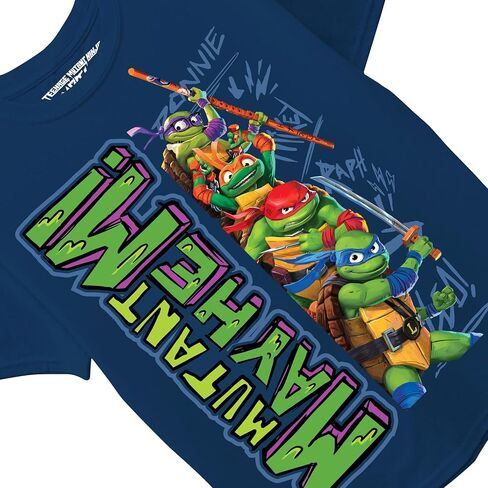 تي شيرت للأولاد من سلاحف النينجا المراهقون المتحولون Big TMNT Mutant Mayhem من فيلم ليو، دوني، راف، ميكي in Saudi Arabia