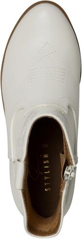 CHANCHITO-K ~ Girls Western Low Stacked Heel Pointed Toe Cowgirl Ankle Boots with Side Zipper in Kuwait
