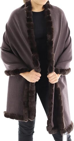 لفافة La Fiorentina للسيدات مع زخرفة من فراء ريكس in Kuwait