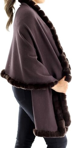 لفافة La Fiorentina للسيدات مع زخرفة من فراء ريكس in Kuwait