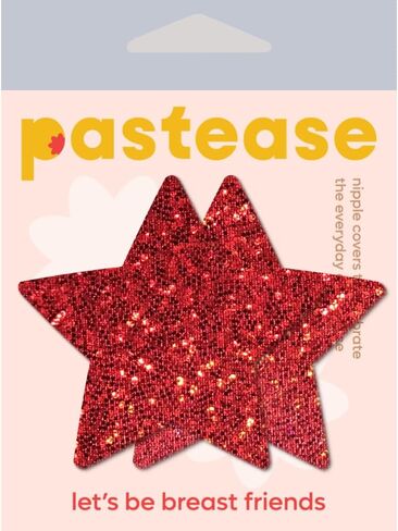 PASTEASE Star Pasties - Nipple Covers for Festivals, Raves, & Lingerie | Halloween Accessory | Latex Free & Made in USA (Glitter Silver Star) in Kuwait