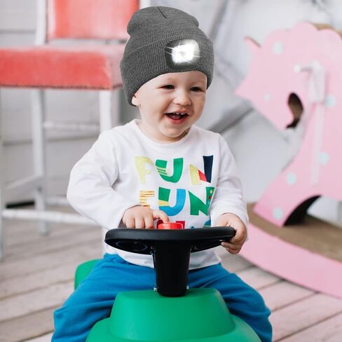 Tutuko Unisex LED Beanie with Light for Kids, Winter Knitted Hat for Boys Girls in Kuwait