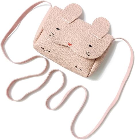 Charmly Cute Fashionable Handbag Shoulder Bags Small Coin Purse Crossbody Bags PU Leather for Children Kids Girls Toddler baby Girls Little Girls Pink-Rabbit in Saudi Arabia