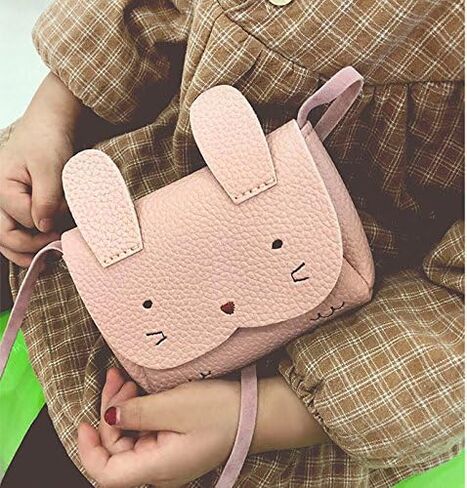 Charmly Cute Fashionable Handbag Shoulder Bags Small Coin Purse Crossbody Bags PU Leather for Children Kids Girls Toddler baby Girls Little Girls Pink-Rabbit in Saudi Arabia