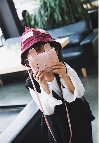 Charmly Cute Fashionable Handbag Shoulder Bags Small Coin Purse Crossbody Bags PU Leather for Children Kids Girls Toddler baby Girls Little Girls Pink-Rabbit in Saudi Arabia