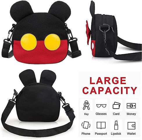 شنطة كروس ميني ماوس متعددة الوظائف للسفر مع حزام كتف، شنطة كروس صغيرة للسفر للنساء والرجال، 1 قطعة, 1 in Kuwait
