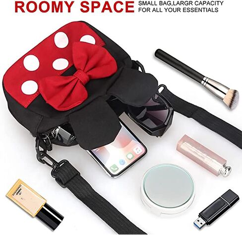 شنطة كروس ميني ماوس متعددة الوظائف للسفر مع حزام كتف، شنطة كروس صغيرة للسفر للنساء والرجال، 1 قطعة, 1 in Kuwait