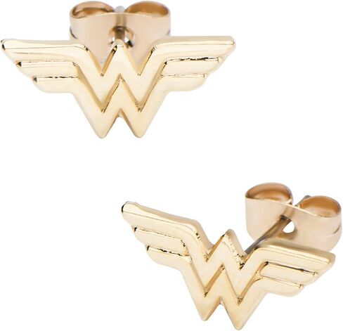 DC Comics Women's Wonder Woman Gold Plated Stud Earrings, One Size in Saudi Arabia