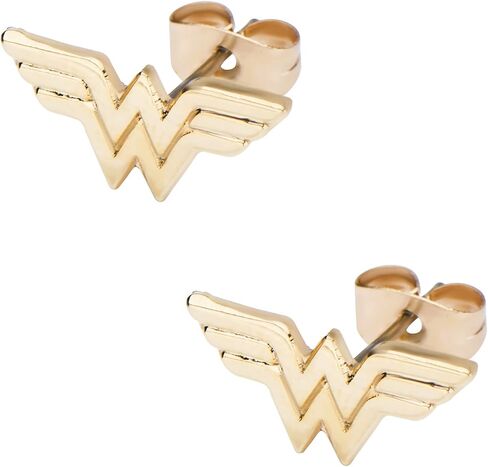 DC Comics Women's Wonder Woman Gold Plated Stud Earrings, One Size in Saudi Arabia