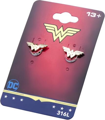 DC Comics Women's Wonder Woman Gold Plated Stud Earrings, One Size in Saudi Arabia
