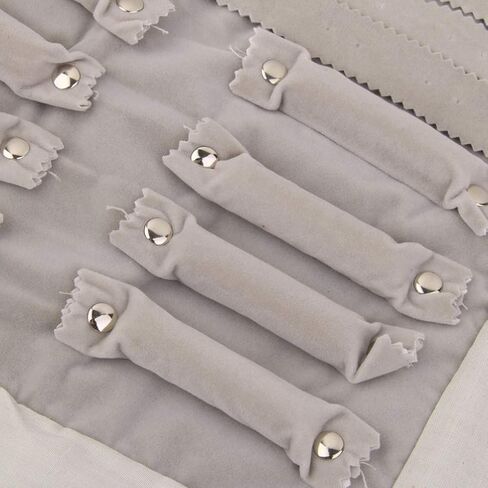 EXCEART Roll Up Jewelry Pouch Travel Storage Bag Earrings Necklace Roll Organizer Compact Roll Up Jewelry Storage Bag Organizer for Women in Saudi Arabia