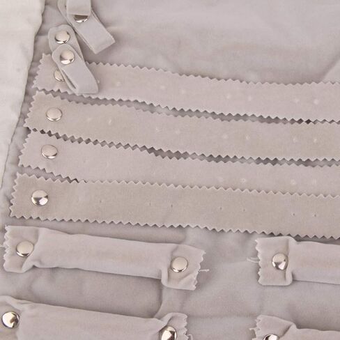 EXCEART Roll Up Jewelry Pouch Travel Storage Bag Earrings Necklace Roll Organizer Compact Roll Up Jewelry Storage Bag Organizer for Women in Saudi Arabia