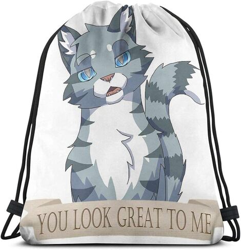 حقيبة ظهر برباط للرياضة قابلة للطي من Warrior Cats Sarcastic JayFeather المقاومة للماء, ستايل 5, One Size in Saudi Arabia