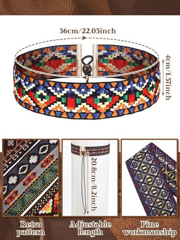 Yuxung 6 Pieces Western Style Hat Band Cowgirl Cowboy Hat Band Adjustable Cowboy Hat Belts for Men and Women in Saudi Arabia