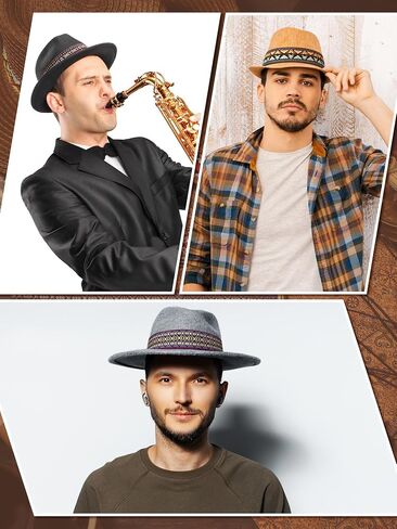 Yuxung 6 Pieces Western Style Hat Band Cowgirl Cowboy Hat Band Adjustable Cowboy Hat Belts for Men and Women in Saudi Arabia