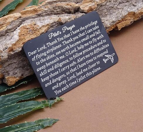 SRACU Aviation Gifts Pilot Gifts for Pilots Prayer Wallet Card Flight Attendant Gift Pilot Graduation Gift Future Pilot Gift New Pilot Gift in Kuwait