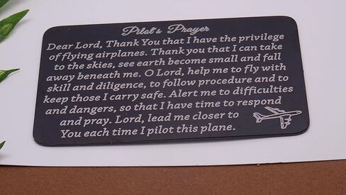SRACU Aviation Gifts Pilot Gifts for Pilots Prayer Wallet Card Flight Attendant Gift Pilot Graduation Gift Future Pilot Gift New Pilot Gift in Kuwait