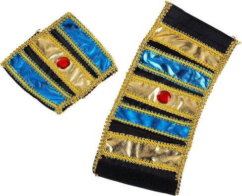 Tigerdoe Egyptian Costume - 3 Pc Set - Pharaoh Hat, Cuffs, Cobra King Cane - Pharaoh Costume in Saudi Arabia