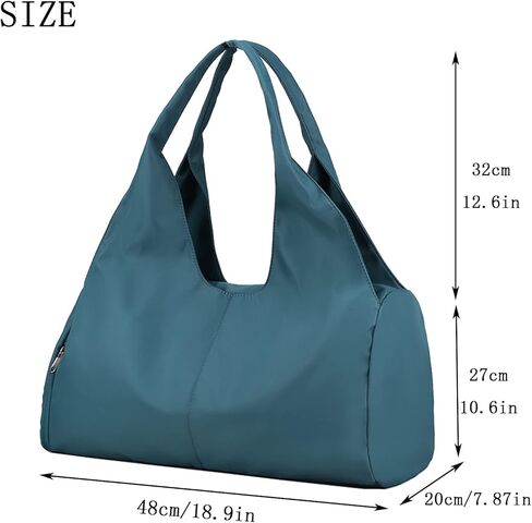 Forestfish Duffel Bag Gym Totes with Dry Wet Pocket & Shoes Compartment for Women and Men,Black in Kuwait