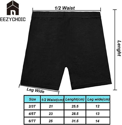 6 Pack Dance Shorts Under Dress Girls Bike Short for Sports Breathable and Safety 6 Color Under Skirt Shorts for Girls (6-7T) in Kuwait