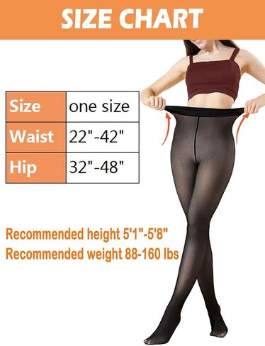 كيه سيليوب بناطيل ضيقة مبطنة بالصوف للنساء، جوارب شتوية دافئة عالية الخصر غير شفافة حرارية للنساء، جوارب طويلة من الصوف الناعم in Kuwait