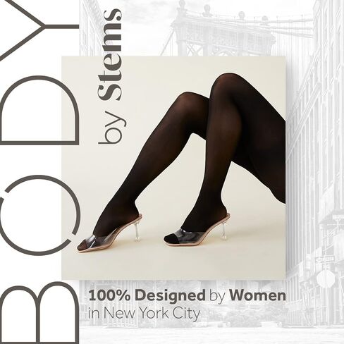 Body By Stems Unbreakable Opaque Tights for Women - 120 Denier - Thick Black Tights for Women - Women's Tights for Dresses in Kuwait