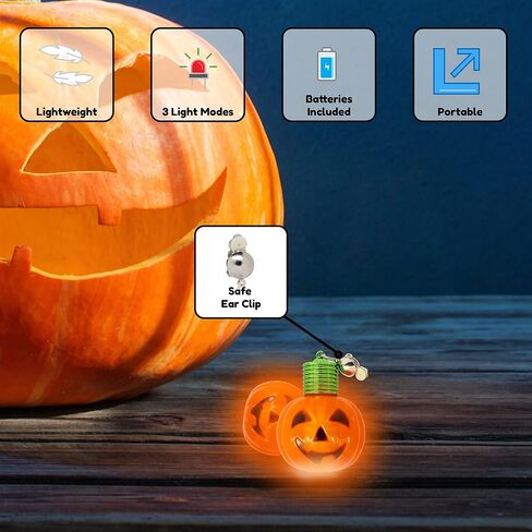 أقراط Light Up Jumbo Halloween Spooky Ghost، اليقطين ومقلة العين - زوج واحد in Saudi Arabia