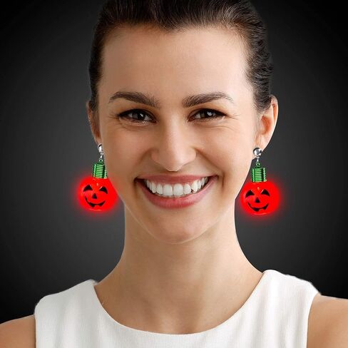 أقراط Light Up Jumbo Halloween Spooky Ghost، اليقطين ومقلة العين - زوج واحد in Saudi Arabia