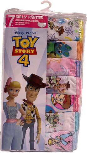 Disney Girls' Toddler Toy Story 100% Combed Cotton 7-Pack and 10-Pack Underwear in Sizes 2/3T, 4T, 4, 6, and 8, Multicolor in Saudi Arabia