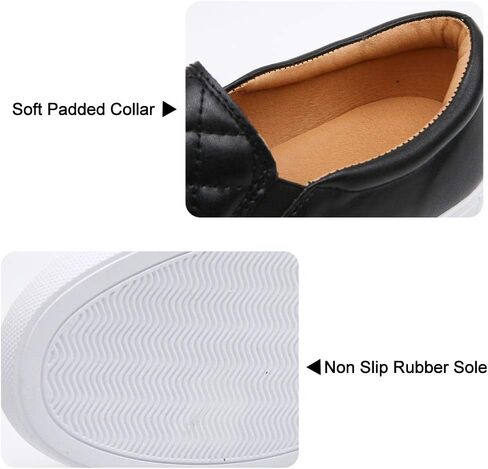 VOCNTVY Loafers for Women Quilted Slip On Shoes Casual Fashion Sneakers | Non-Slip TPR Sole, Faux Leather Upper, Memory Foam Insole, Blister-Free Heel, All Day Walking Comfort for Daily Work Wear in Kuwait